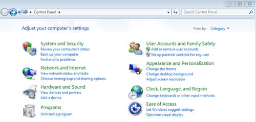 Windows 7 Control Panel, APpearance and Personalization